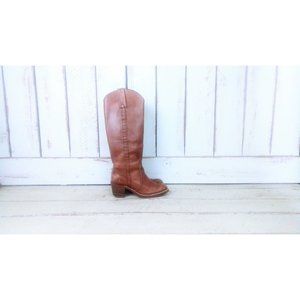 Vintage Frye ladies brown leather cowboy boots/